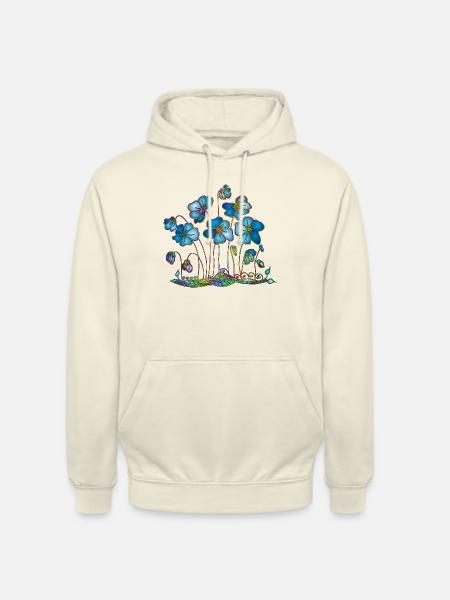Fleur - Sweat-shirt à capuche unisexe - vanille