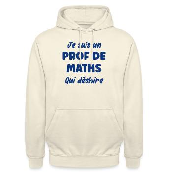 Je suis un prof de maths - Sweat-shirt à capuche unisexe - vanille - Devant - Alina (178cm) & Michal (187cm)