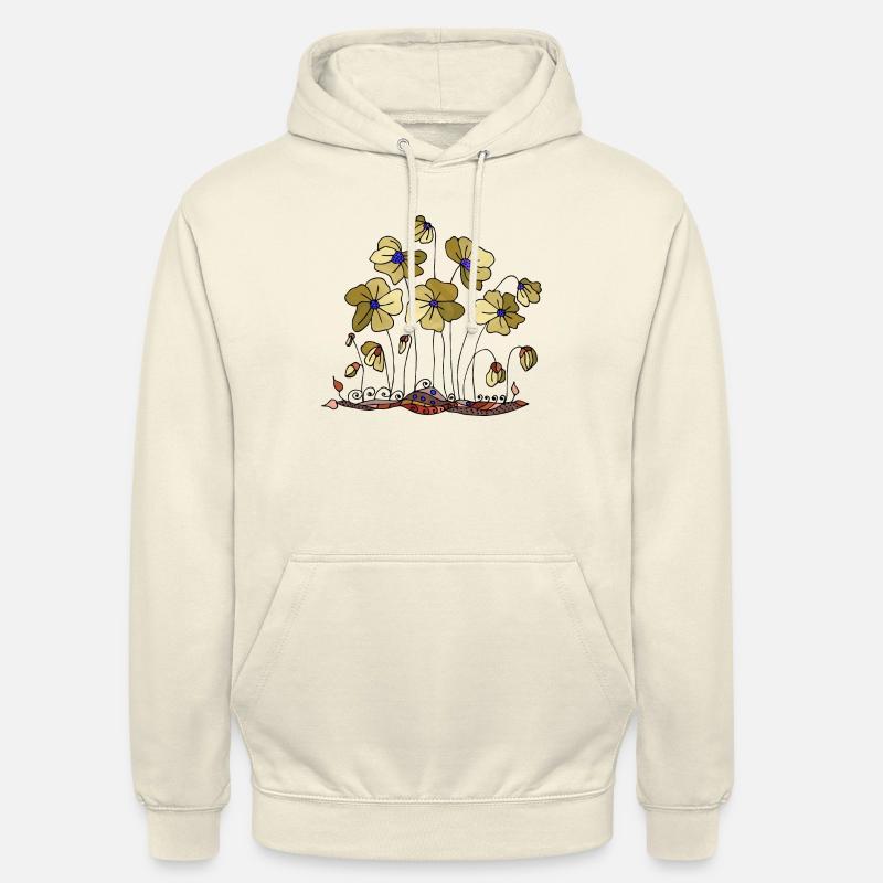 Fleur - Sweat-shirt à capuche unisexe - vanille