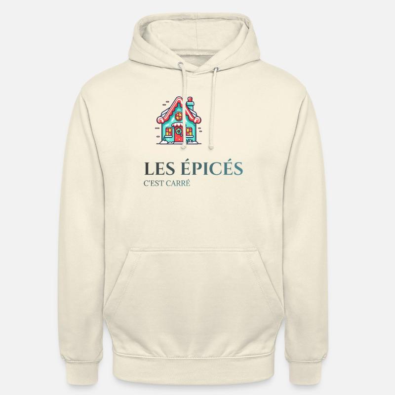 logo transparent Les Épicés c'est carré - Sweat-shirt à capuche unisexe - vanille
