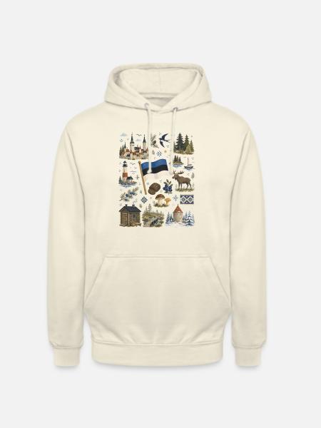 Estland | Ostsee, Wälder & Winterruhe - Unisex Hoodie - Vanille-Milchshake
