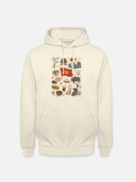 Vietnam Liebe | Kultur & Fernweh - Unisex Hoodie - Vanille-Milchshake