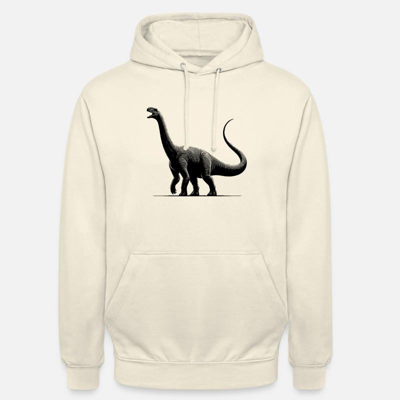 Dino géant Diplodocus dinosaure sauropode - Sweat-shirt à capuche unisexe - vanille