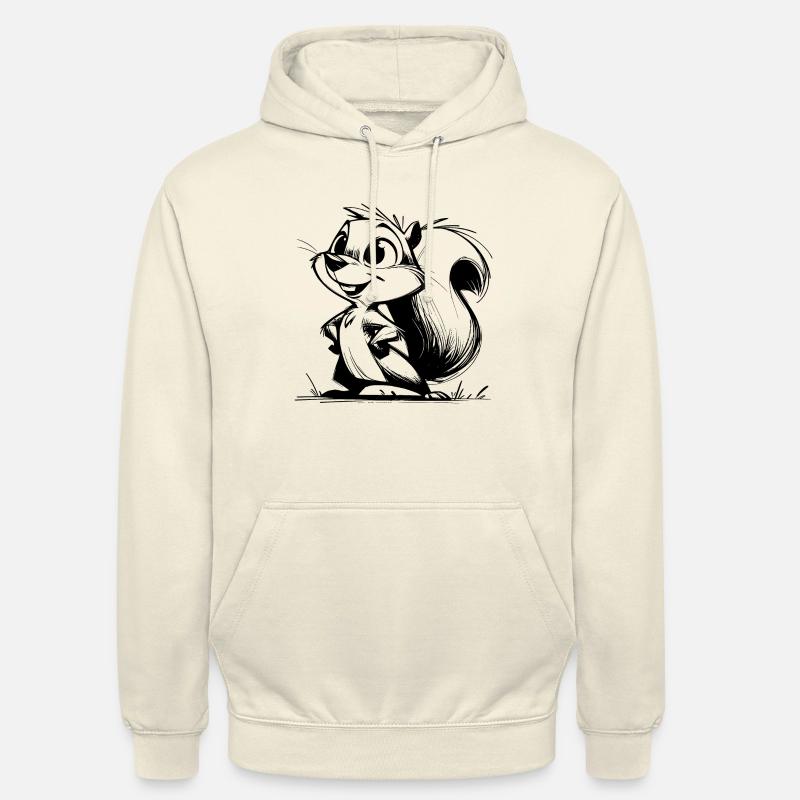 Putziges Eichhörnchen Bleistift Zeichnung - Unisex Hoodie - Vanille-Milchshake