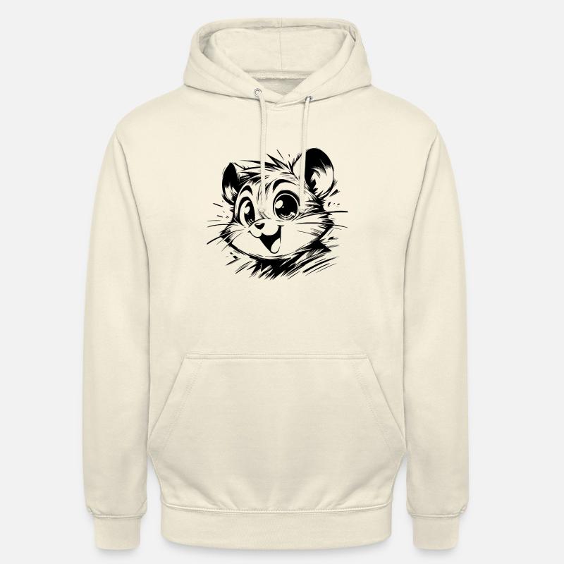 Dessins de hamster d’enfants joyeux - Sweat-shirt à capuche unisexe - vanille