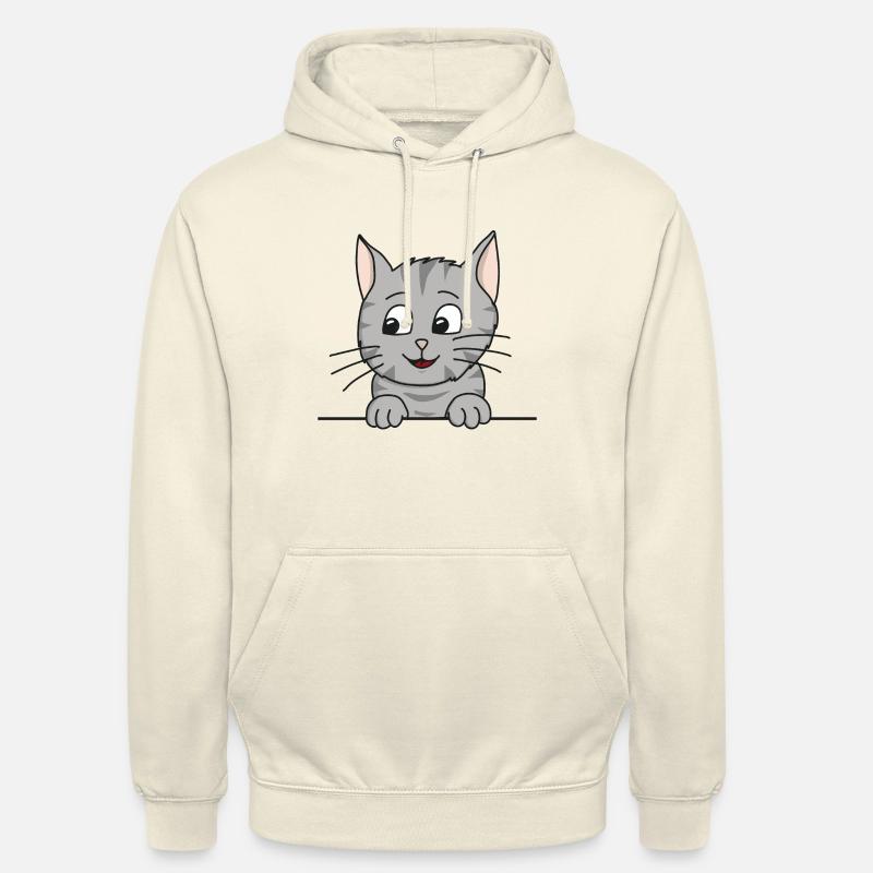 Bande dessinée de tigre de chat - Sweat-shirt à capuche unisexe - vanille