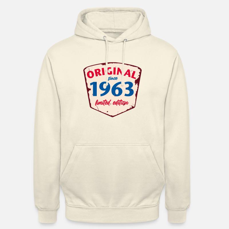 1963 Blechschild - édition chaulée - Millésime - Sweat-shirt à capuche unisexe - vanille