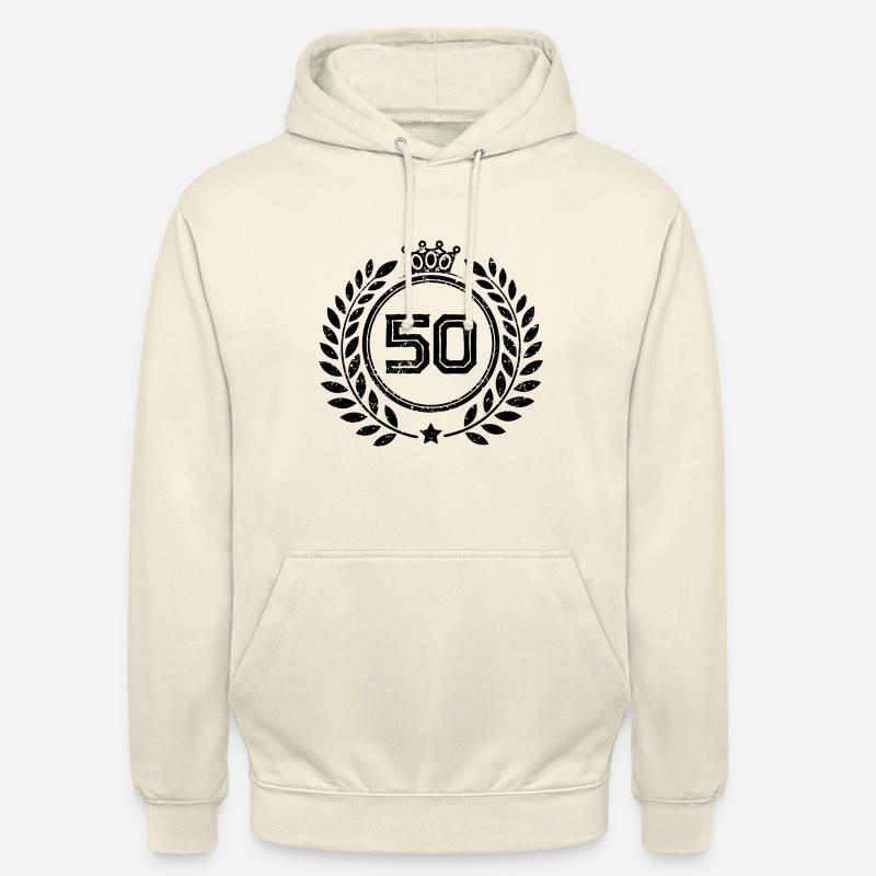 50 Couronne de numéros - Sweat-shirt à capuche unisexe - vanille