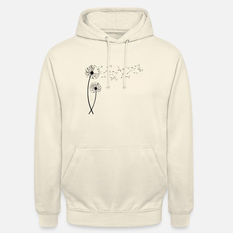 Pusteblume mit fliegenden Samen. Geschenk - Unisex Hoodie - Vanille-Milchshake