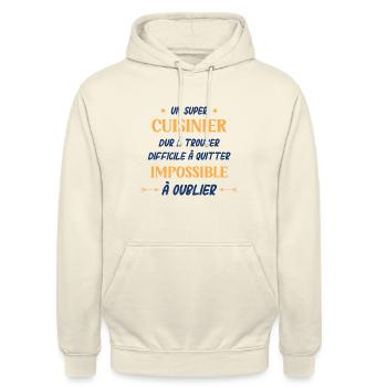 Un super cuisinier - Sweat-shirt à capuche unisexe - vanille - Devant - Alina (178cm) & Michal (187cm)