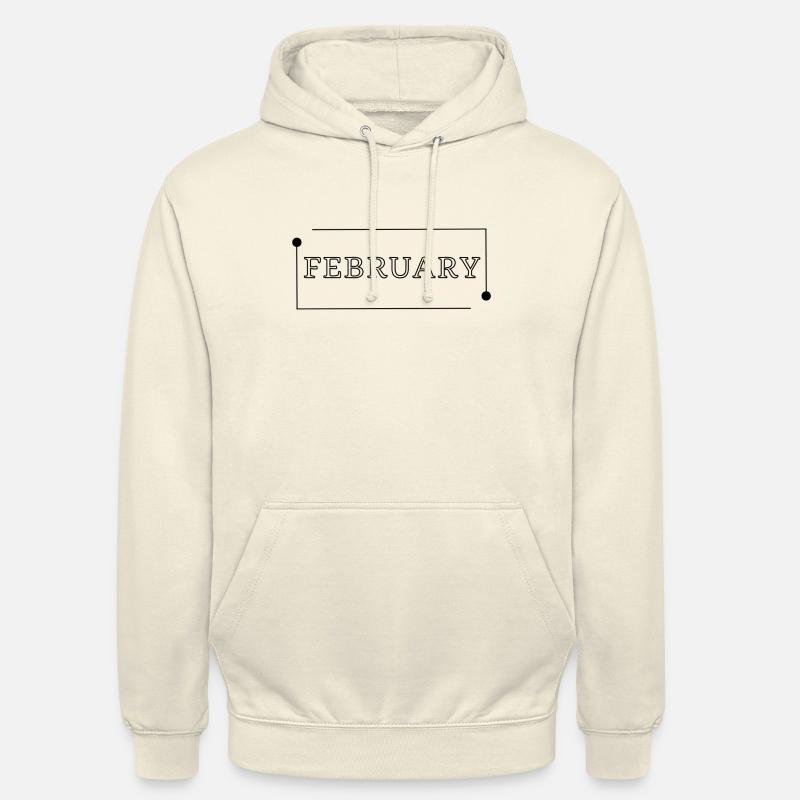 Février - Sweat-shirt à capuche unisexe - vanille