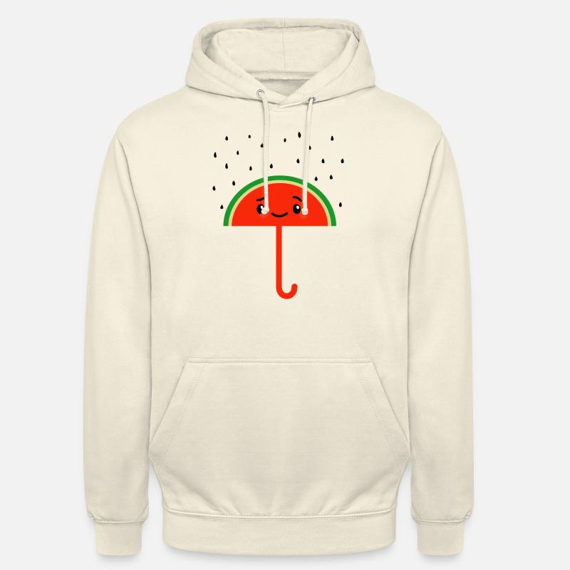 Pleuvoir des graines de pastèque et un parapluie - Sweat-shirt à capuche unisexe - vanille