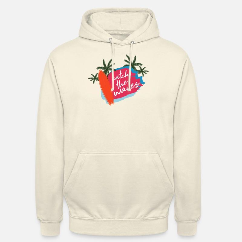 Été sort Plage Surf - Sweat-shirt à capuche unisexe - vanille