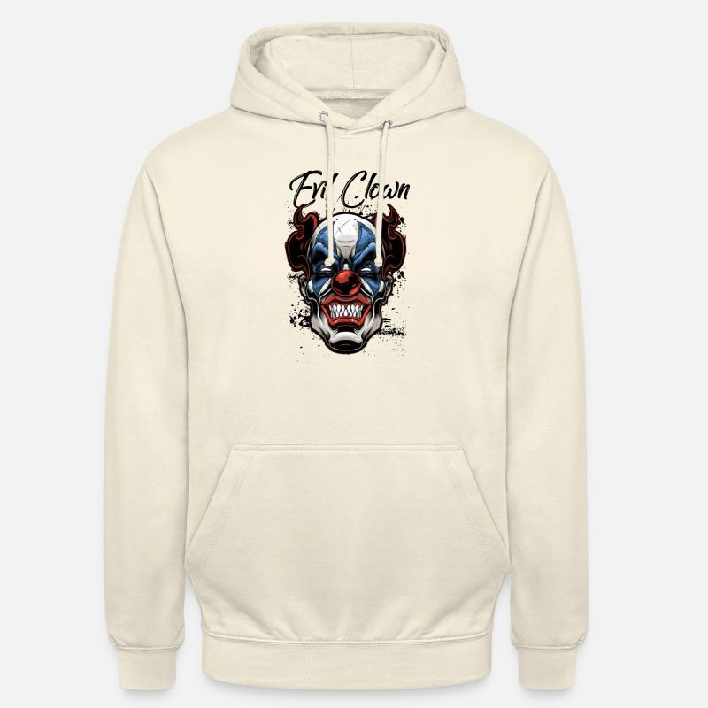 Clown maléfique - Clown maléfique - Sweat-shirt à capuche unisexe - vanille