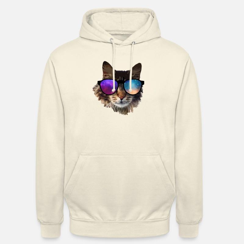 chat - Sweat-shirt à capuche unisexe - vanille