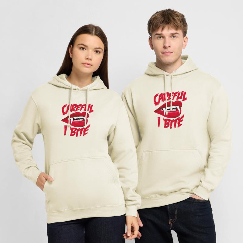 Attention I bite bite bite! Vampire dentition teeth Unisex Hoodie