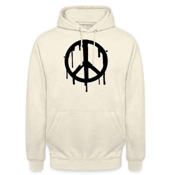 Dripping Peace - Unisex Hoodie - vanilla - Front - Alina (178cm) & Michal (187cm)