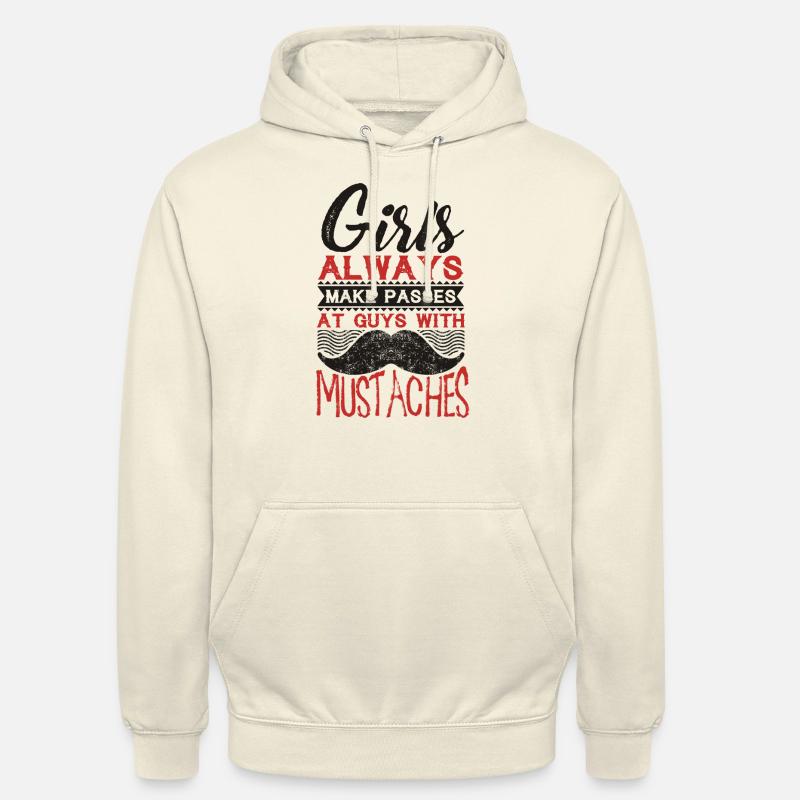 Schnurrbart Bart Spruch - Unisex Hoodie - Vanille-Milchshake