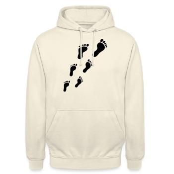 Füße - Unisex Hoodie - Vanille-Milchshake - Vorne - Alina (178cm) & Michal (187cm)