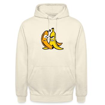 Combat de bananes - Sweat-shirt à capuche unisexe - vanille - Devant - Alina (178cm) & Michal (187cm)