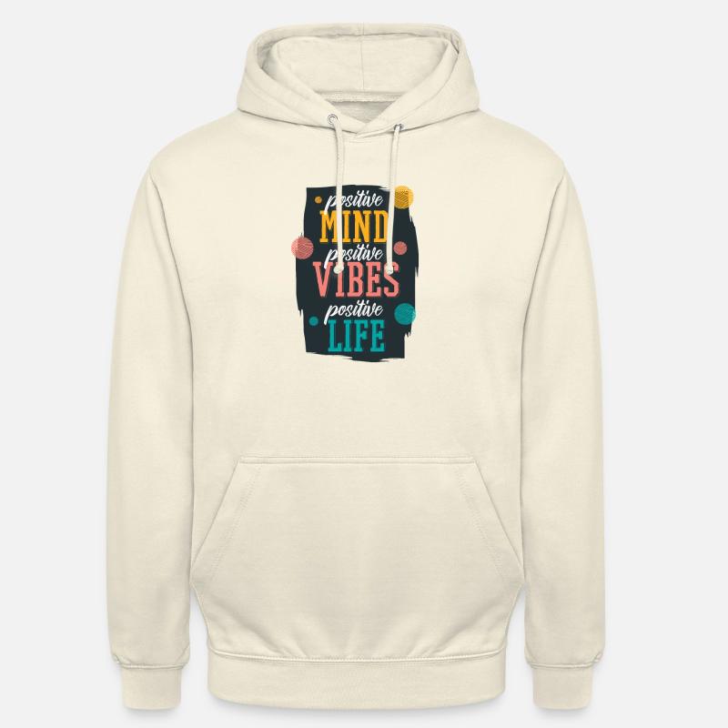 Attitudes positives vibrations positives - Sweat-shirt à capuche unisexe - vanille