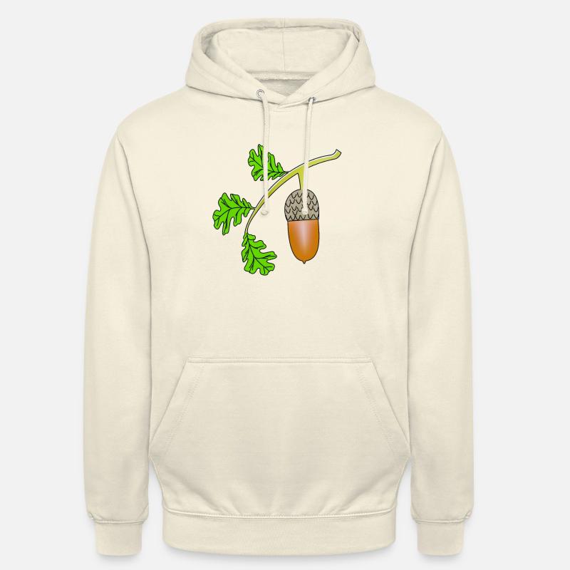 Eichel Blatt Eiche bea - Unisex Hoodie - Vanille-Milchshake