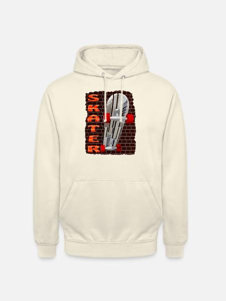 Skateboaed skater masonry across - Unisex Hoodie - vanilla