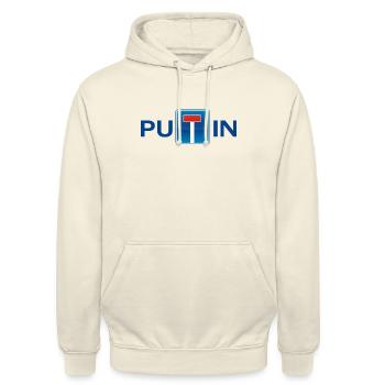 Politique anti-Poutine en Russie - Sweat-shirt à capuche unisexe - vanille - Devant - Alina (178cm) & Michal (187cm)