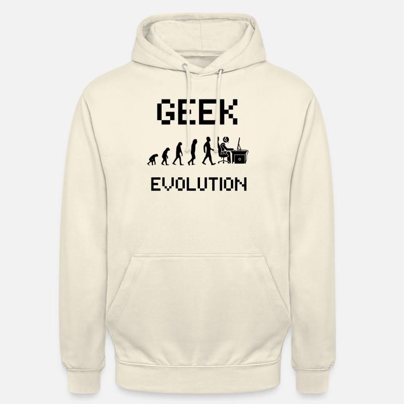 Geek evolution - Gamer evolution - Sweat-shirt à capuche unisexe - vanille