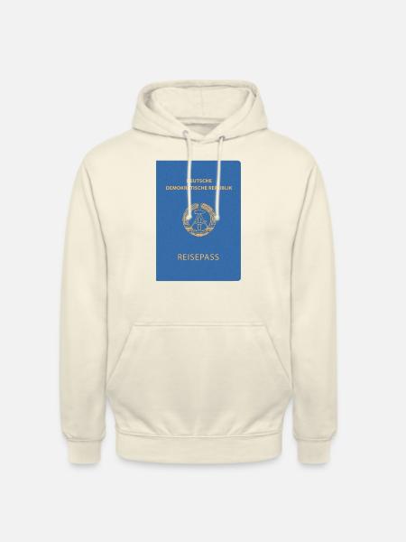 DDR, Reisepass, Ausweis, Ostalgie - Unisex Hoodie - Vanille-Milchshake