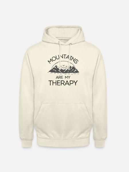 Mountains Are My Therapy - Unisex Hoodie - vanilla
