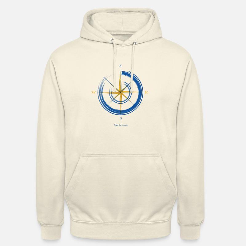 Kompass mitHimmelsrichtungen. - Unisex Hoodie - Vanille-Milchshake