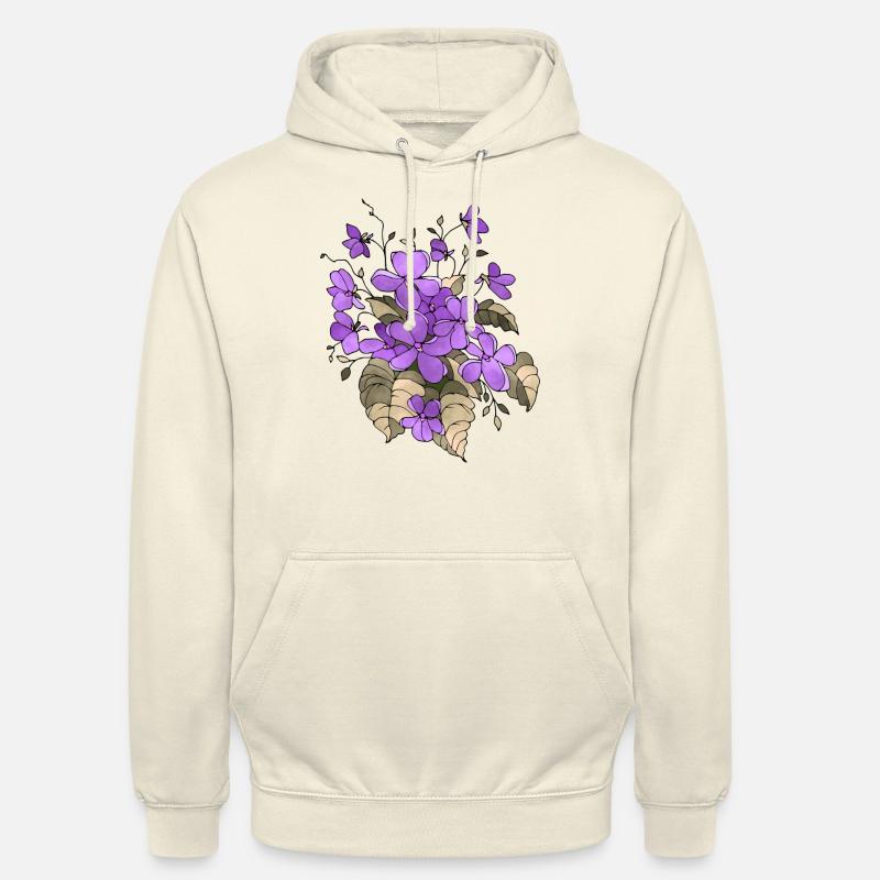 Fleur - Sweat-shirt à capuche unisexe - vanille