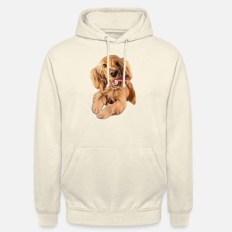 Springender Cocker Spaniel - Unisex Hoodie - Vanille-Milchshake
