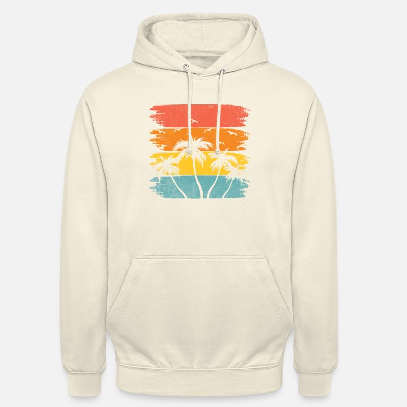 été plage palmier cocotier - Sweat-shirt à capuche unisexe - vanille