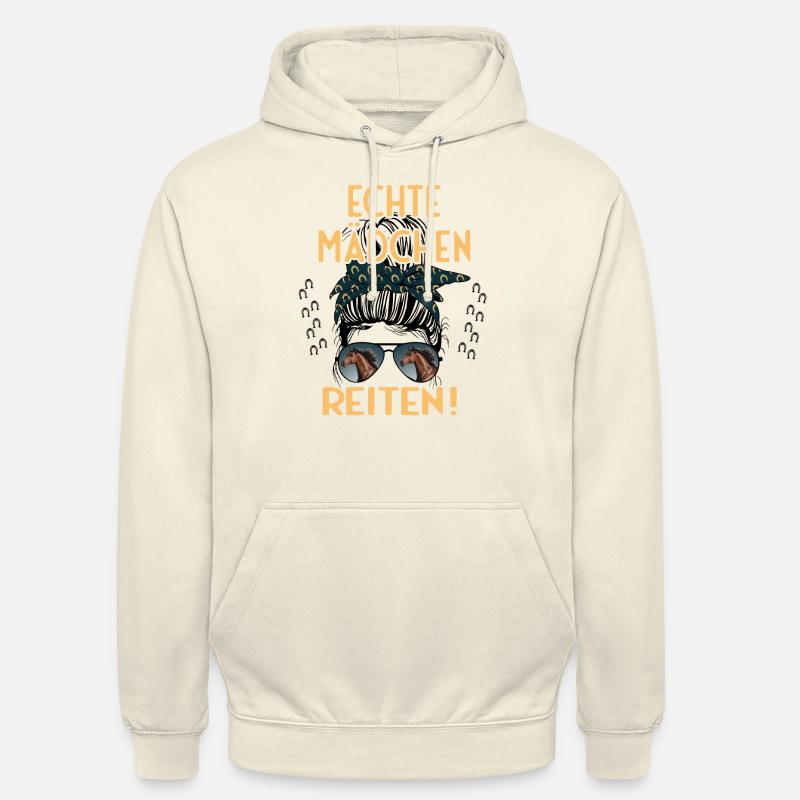 Echte Mädchen Reite Pferde Design - Unisex Hoodie - Vanille-Milchshake