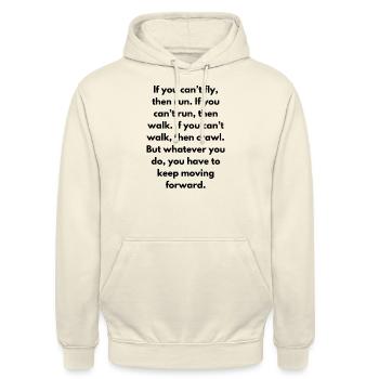 If You Can't Fly Then Run If You Can't Run Then - Unisex Hoodie - vanilla - Front - Alina (178cm) & Michal (187cm)
