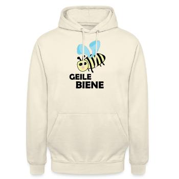Geile Biene - Unisex Hoodie - Vanille-Milchshake - Vorne - Alina (178cm) & Michal (187cm)