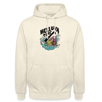 Strandhai - Unisex Hoodie - Vanille-Milchshake - Vorne - Alina (178cm) & Michal (187cm)
