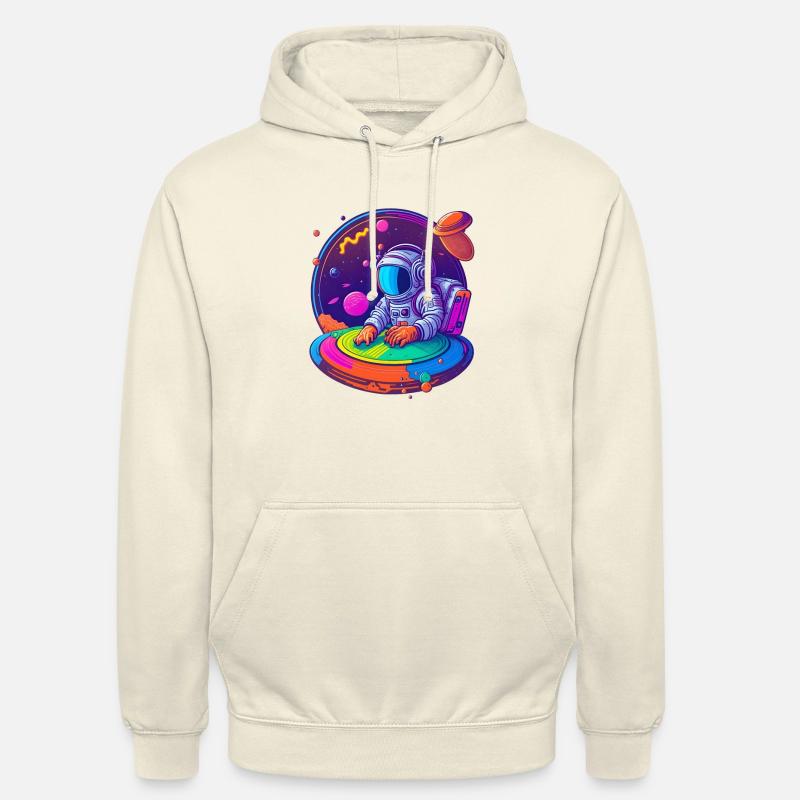 DJ Astronaute Rétro - Sweat-shirt à capuche unisexe - vanille