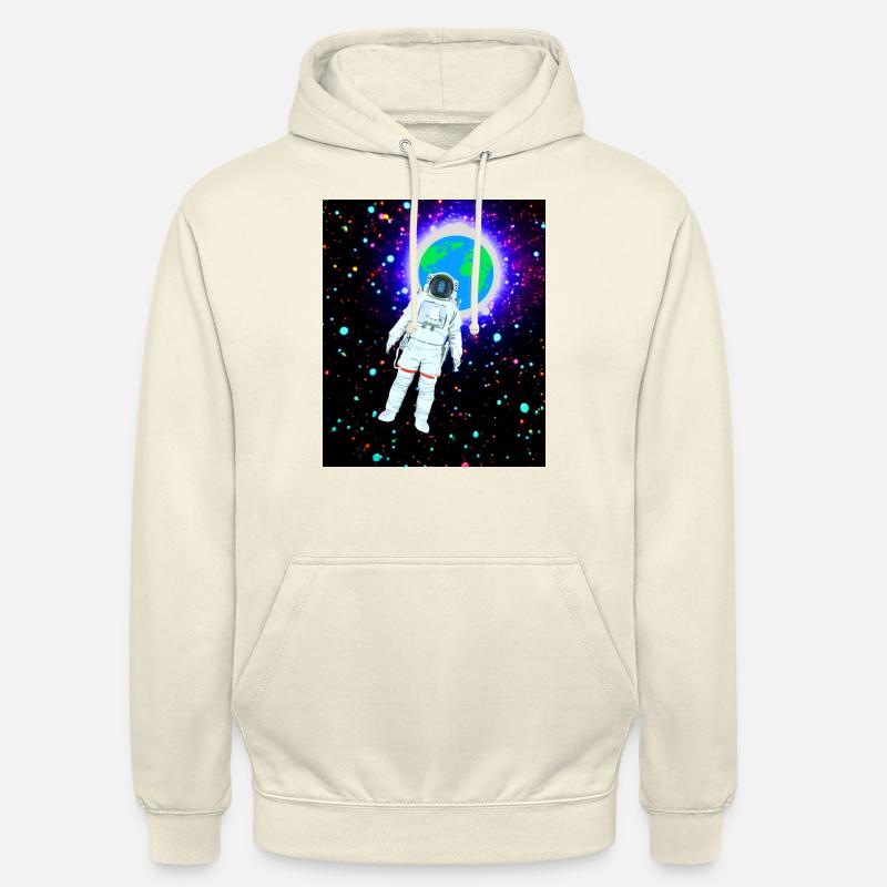 Astronaute devant la Terre - Sweat-shirt à capuche unisexe - vanille