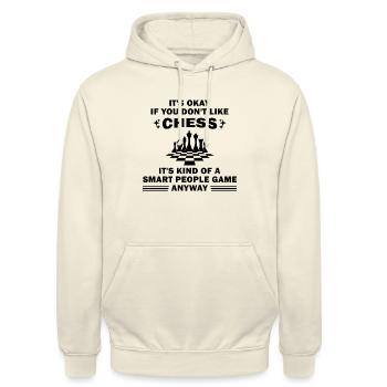 It's Okay If You Don't Like Chess It's kinda of a - Unisex Hoodie - vanilla - Front - Alina (178cm) & Michal (187cm)