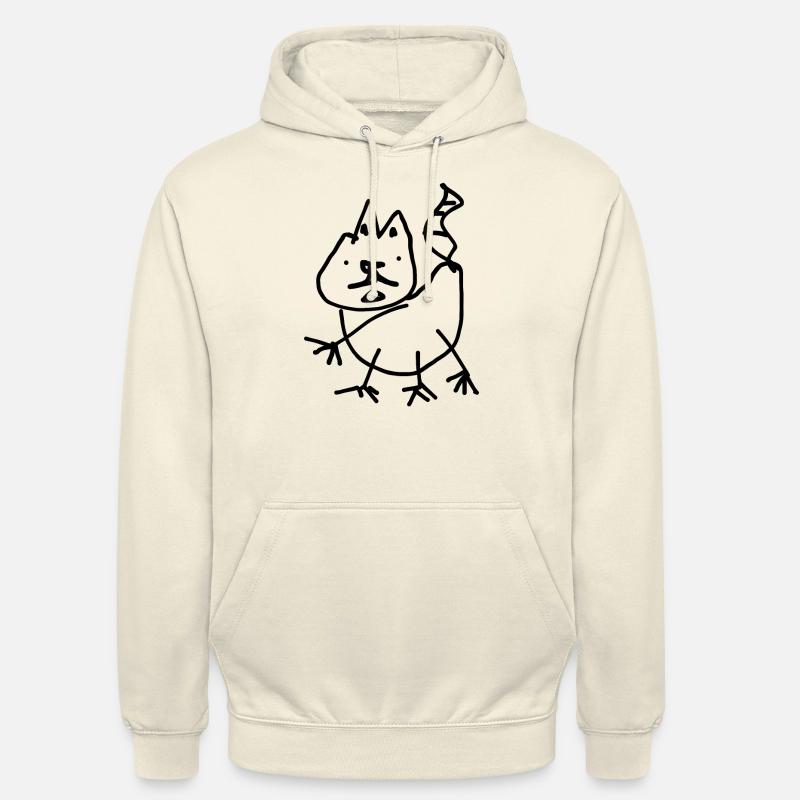 Chat - Sweat-shirt à capuche unisexe - vanille