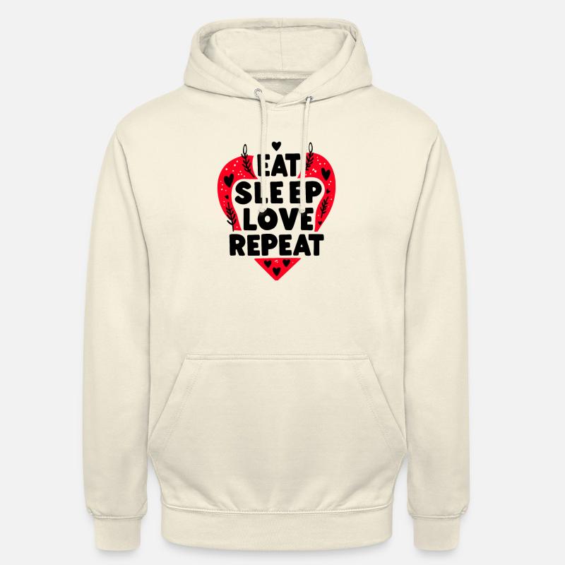 Manger, dormir, aimer, répéter - Sweat-shirt à capuche unisexe - vanille