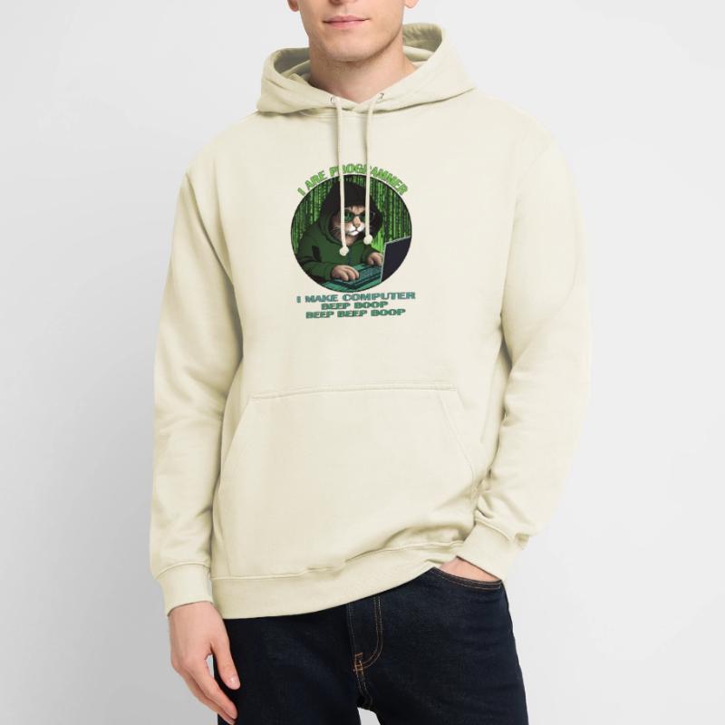 Ich bin Programmierer, grün, Programmierkatze Unisex Hoodie
