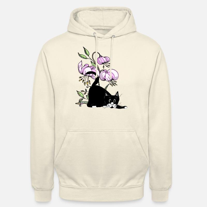 Chat - Sweat-shirt à capuche unisexe - vanille