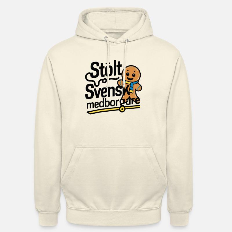 STOLT SVENSK MEDBORGARE - Sweat-shirt à capuche unisexe - vanille