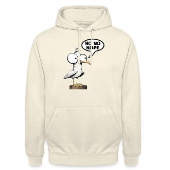 Nein, nicht heute - Unisex Hoodie - Vanille-Milchshake - Vorne - Alina (178cm) & Michal (187cm)