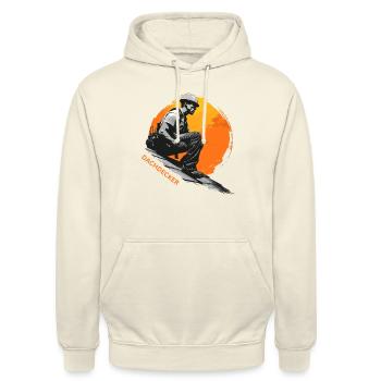 Couvreur Métier Métier Compagnon Vintage - Sweat-shirt à capuche unisexe - vanille - Devant - Alina (178cm) & Michal (187cm)
