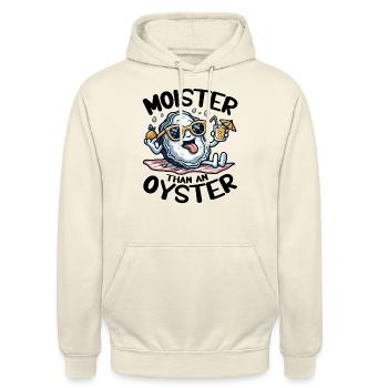 Witziges Austern-Design - Unisex Hoodie - Vanille-Milchshake - Vorne - Alina (178cm) & Michal (187cm)
